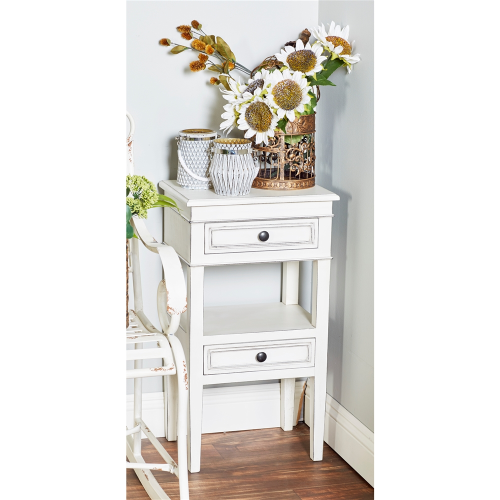Grayson Lane Traditional White Wood Rectangular End Table 1 Grayson Lane Traditional White Wood Rectangular End Table