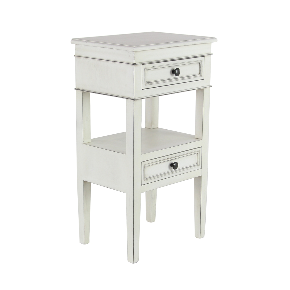 Grayson Lane Traditional White Wood Rectangular End Table 6 Grayson Lane Traditional White Wood Rectangular End Table - Image 6