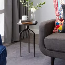 Grayson Lane Black Metal Round End Table -GRAYSON LANE SHOP 330857537 AlternateImage1