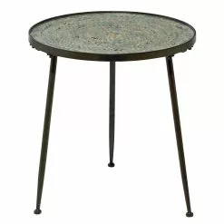Grayson Lane Vintage Black Metal Round End Table