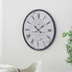 Grayson Lane 32-in X 32-in Vintage Wall Clock White Wood
