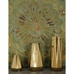 Grayson Lane 7-in X 11-in X 15-in Glam Vase Gold Stoneware - Set Of 3 -GRAYSON LANE SHOP 330857578 AlternateImage1