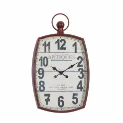 Grayson Lane 33-in X 19-in Vintage Wall Clock White Metal