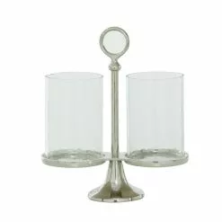 Grayson Lane 14-in X 12-in Traditional Candle Holder Lantern Silver Aluminum 8 Grayson Lane 14-in X 12-in Traditional Candle Holder Lantern Silver Aluminum -GRAYSON LANE SHOP 330857591 AlternateImage6