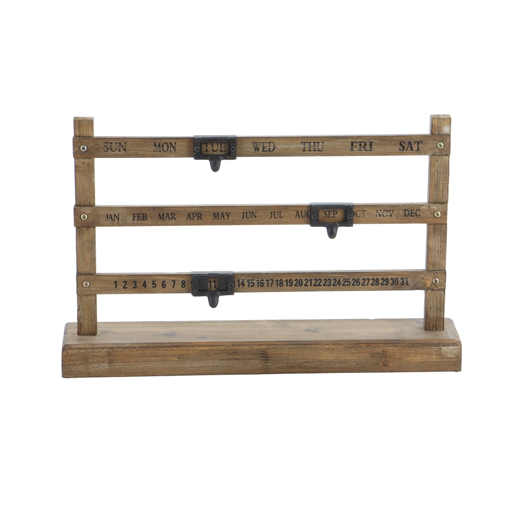 Grayson Lane 14-in X 22-in Farmhouse Wall Calendar Brown Wood 3 Grayson Lane 14-in X 22-in Farmhouse Wall Calendar Brown Wood - Image 3