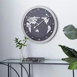 Grayson Lane 25-in X 25-in Vintage Wall Clock Black Metal