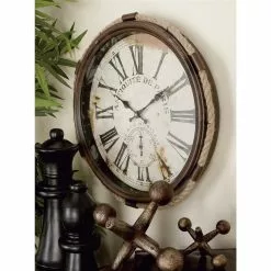 Grayson Lane 17-in X 17-in Coastal Wall Clock White Metal 11 Grayson Lane 17-in X 17-in Coastal Wall Clock White Metal -GRAYSON LANE SHOP 330857611 AlternateImage1