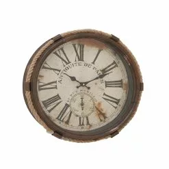 Grayson Lane 17-in X 17-in Coastal Wall Clock White Metal 9 Grayson Lane 17-in X 17-in Coastal Wall Clock White Metal -GRAYSON LANE SHOP 330857611 MainImage 001