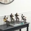Grayson Lane 5-in X 9-in Brown Modern Musician Sculpture Polystone - Set Of 4