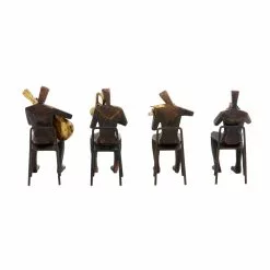 Grayson Lane 5-in X 9-in Brown Modern Musician Sculpture Polystone - Set Of 4 7 Grayson Lane 5-in X 9-in Brown Modern Musician Sculpture Polystone - Set Of 4 -GRAYSON LANE SHOP 330857614 AlternateImage5