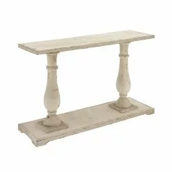 Grayson Lane 32 In. X 48 In. Farmhouse Console Table White Wood -GRAYSON LANE SHOP 330857636 AlternateImage5