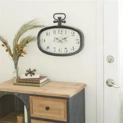 Grayson Lane 16-in X 18-in Vintage Wall Clock White Metal -GRAYSON LANE SHOP 330857645 AlternateImage2