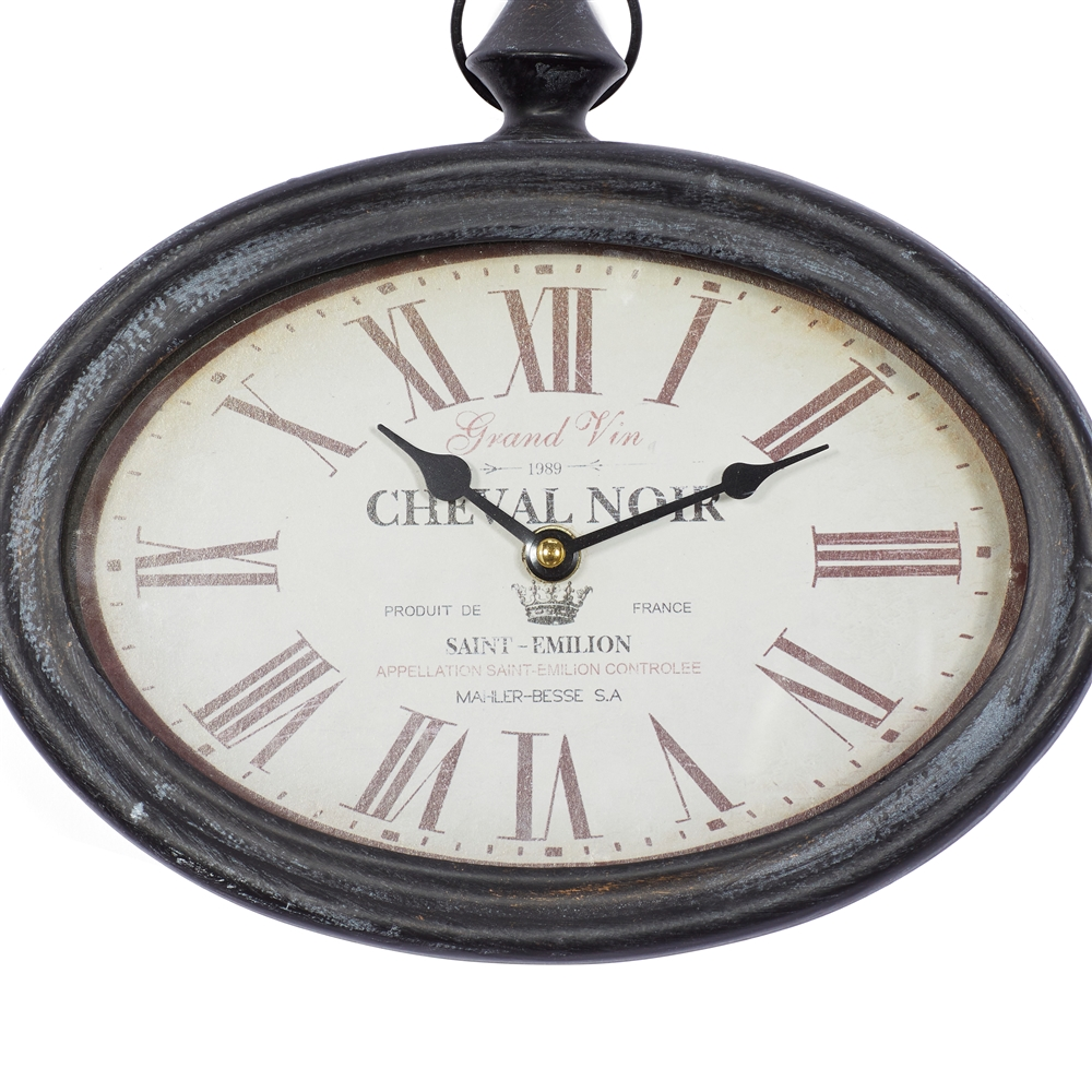 Grayson Lane 12-in X 11-in Vintage Wall Clock Cream Metal - Set Of 2 3 Grayson Lane 12-in X 11-in Vintage Wall Clock Cream Metal - Set Of 2 - Image 3