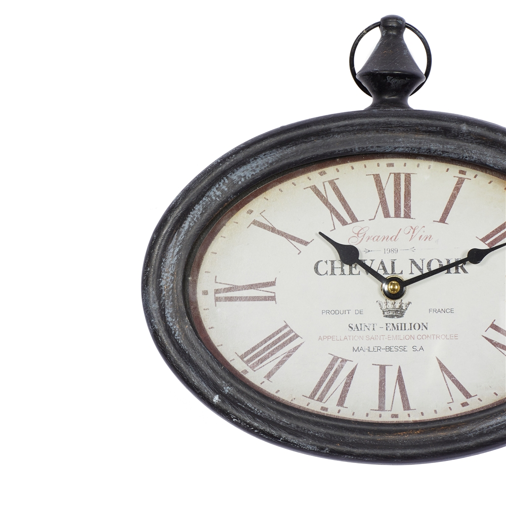 Grayson Lane 12-in X 11-in Vintage Wall Clock Cream Metal - Set Of 2 4 Grayson Lane 12-in X 11-in Vintage Wall Clock Cream Metal - Set Of 2 - Image 4