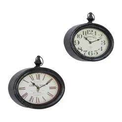 Grayson Lane 12-in X 11-in Vintage Wall Clock Cream Metal - Set Of 2 10 Grayson Lane 12-in X 11-in Vintage Wall Clock Cream Metal - Set Of 2 -GRAYSON LANE SHOP 330857651 AlternateImage5