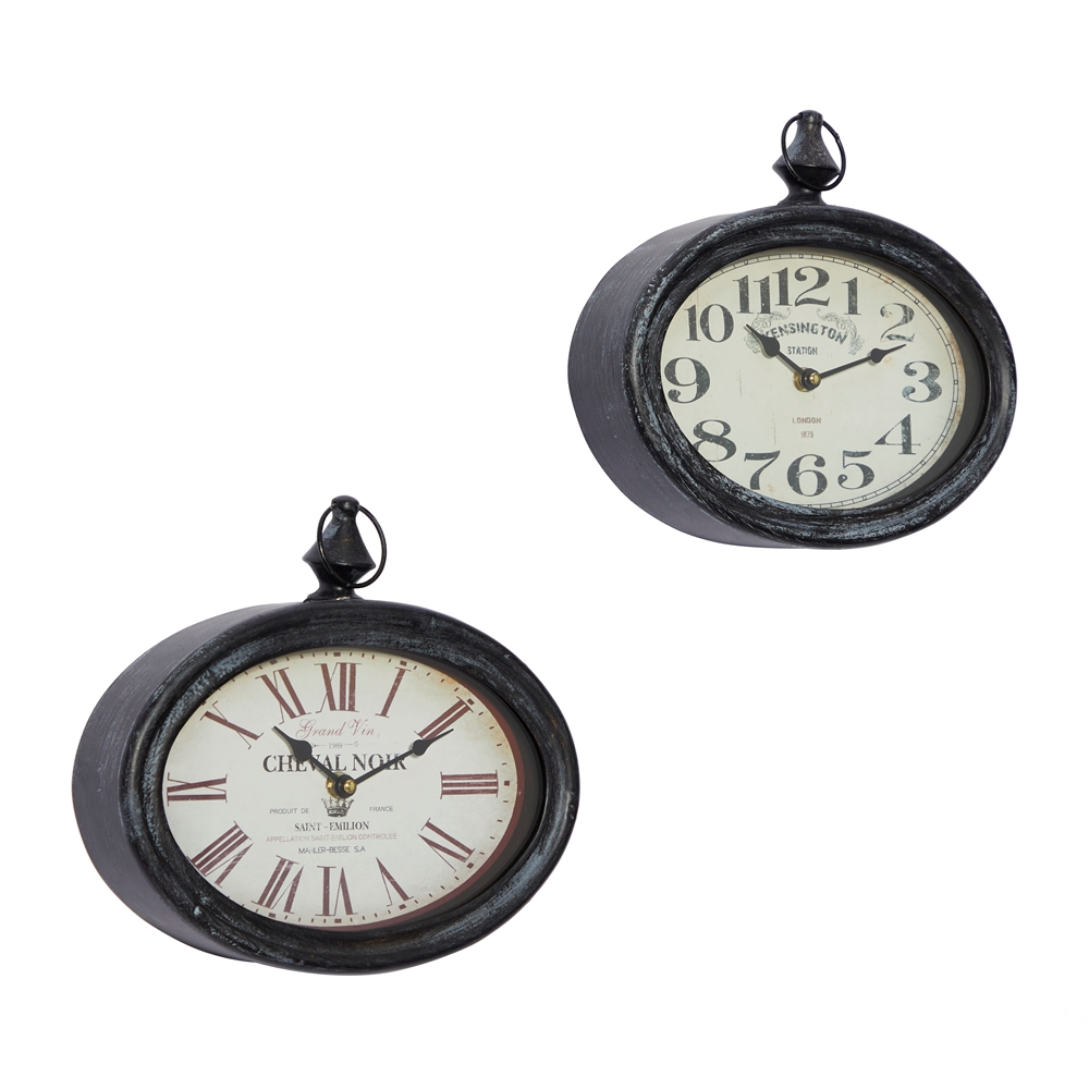 Grayson Lane 12-in X 11-in Vintage Wall Clock Cream Metal - Set Of 2 5 Grayson Lane 12-in X 11-in Vintage Wall Clock Cream Metal - Set Of 2 - Image 5