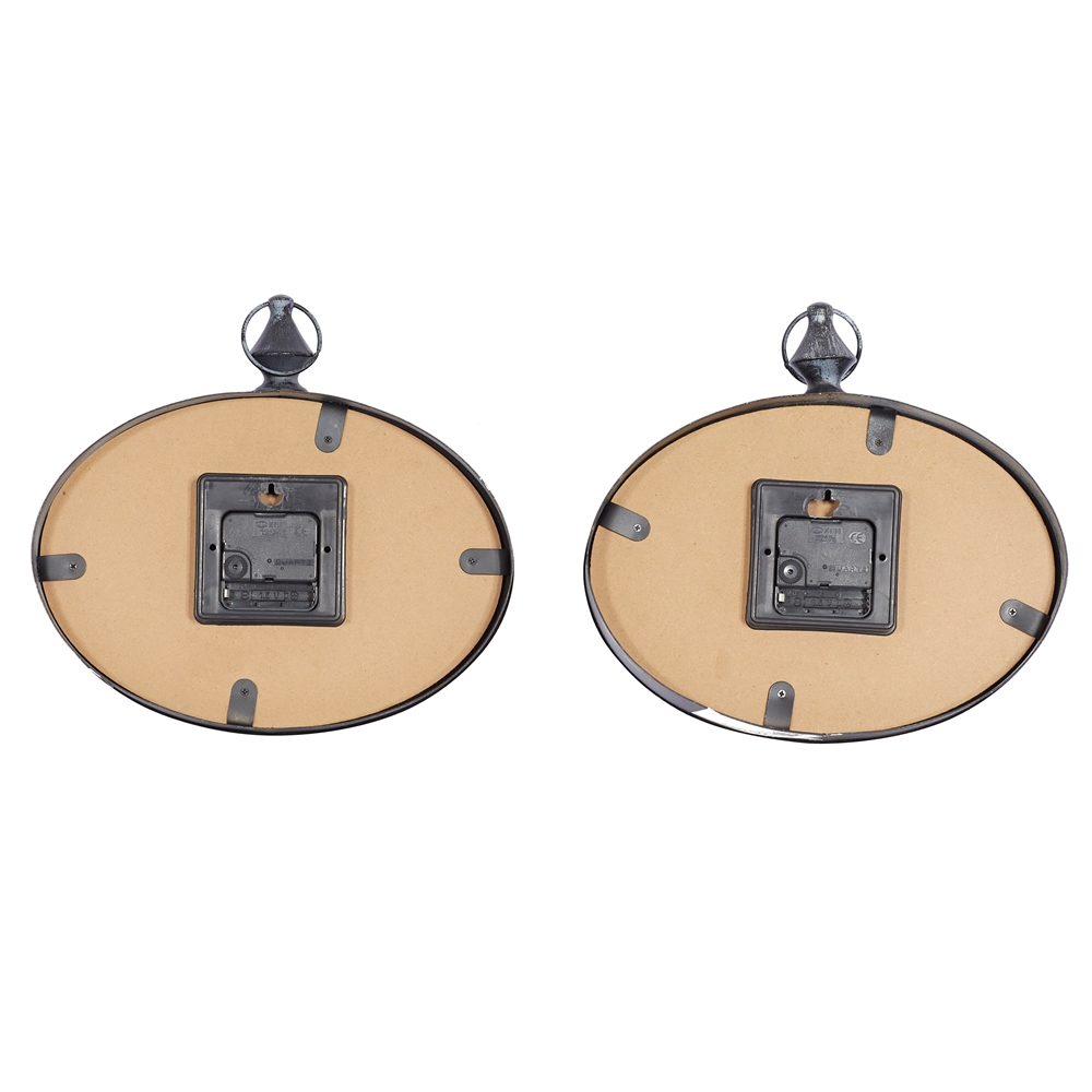 Grayson Lane 12-in X 11-in Vintage Wall Clock Cream Metal - Set Of 2 1 Grayson Lane 12-in X 11-in Vintage Wall Clock Cream Metal - Set Of 2