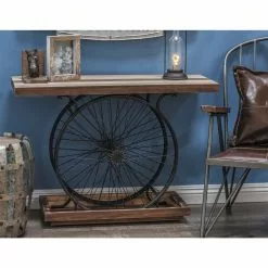 Grayson Lane 12 In. X 39 In. Industrial Console Table Brown Wood -GRAYSON LANE SHOP 330857654 AlternateImage1