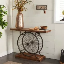 Grayson Lane 12 In. X 39 In. Industrial Console Table Brown Wood -GRAYSON LANE SHOP 330857654 AlternateImage2