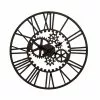 Grayson Lane 32-in X 32-in Industrial Wall Clock Black Metal