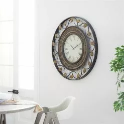 Grayson Lane 36-in X 36-in Rustic Wall Clock Brown Metal -GRAYSON LANE SHOP 330857705 AlternateImage2