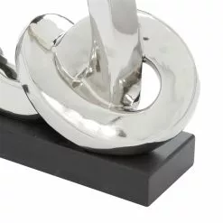 Grayson Lane 12-in X 12-in Contemporary Abstract Sculpture Silver Porcelain -GRAYSON LANE SHOP 330857708 AlternateImage2