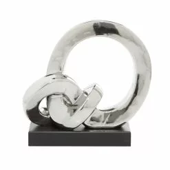 Grayson Lane 12-in X 12-in Contemporary Abstract Sculpture Silver Porcelain -GRAYSON LANE SHOP 330857708 AlternateImage3