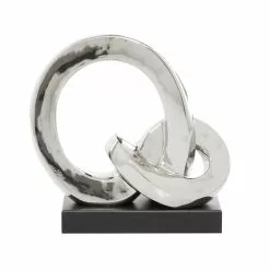 Grayson Lane 12-in X 12-in Contemporary Abstract Sculpture Silver Porcelain -GRAYSON LANE SHOP 330857708 AlternateImage5