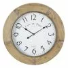 Grayson Lane 32-in X 32-in Rustic Wall Clock Brown Wood