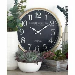 Grayson Lane 16-in X 16-in Traditional Wall Clock Black Metal -GRAYSON LANE SHOP 330857735 AlternateImage1