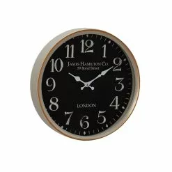 Grayson Lane 16-in X 16-in Traditional Wall Clock Black Metal