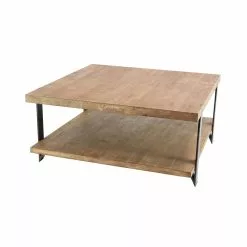Grayson Lane Industrial Brown Wood Coffee Table