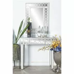 Grayson Lane 31 In. X 31 In. Glam Console Table Grey Wood - Set Of 2 -GRAYSON LANE SHOP 330857753 AlternateImage1