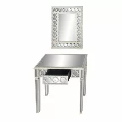 Grayson Lane 31 In. X 31 In. Glam Console Table Grey Wood - Set Of 2 -GRAYSON LANE SHOP 330857753 AlternateImage6