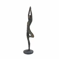 Grayson Lane 18-in X 6-in Modern Sculpture Brass Polystone Yoga 9 Grayson Lane 18-in X 6-in Modern Sculpture Brass Polystone Yoga -GRAYSON LANE SHOP 330857801 AlternateImage4