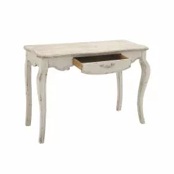 Grayson Lane 31 In. X 43 In. Farmhouse Console Table White Wood