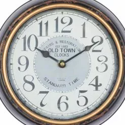 Grayson Lane 10-in X 10-in Vintage Wall Clock White Metal (Set Of 2) 8 Grayson Lane 10-in X 10-in Vintage Wall Clock White Metal (Set Of 2) -GRAYSON LANE SHOP 330857816 AlternateImage3