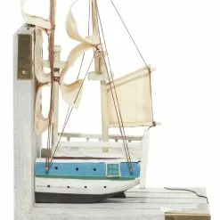 Grayson Lane 9-in X 6-in White Coastal Sailboat Bookends Wood - Set Of 2 -GRAYSON LANE SHOP 330857834 AlternateImage3