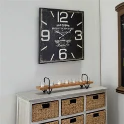 Grayson Lane 23-in X 23-in Vintage Wall Clock Black Wood -GRAYSON LANE SHOP 330857852 AlternateImage2