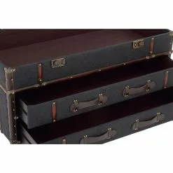 Grayson Lane Wood And Blue Linen Coffee Table -GRAYSON LANE SHOP 330857867 AlternateImage3