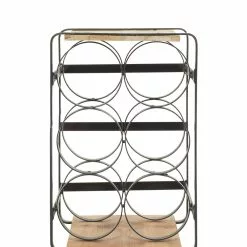 Grayson Lane 6-Bottle Metal Wine Rack - Black
