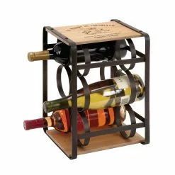 Grayson Lane 6-Bottle Metal Wine Rack - Black -GRAYSON LANE SHOP 330857894 MainImage 001