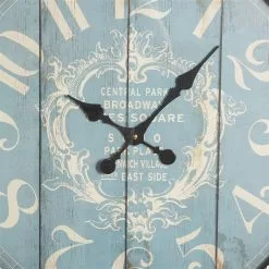 Grayson Lane 25-in X 25-in Coastal Wall Clock Turquoise Metal
