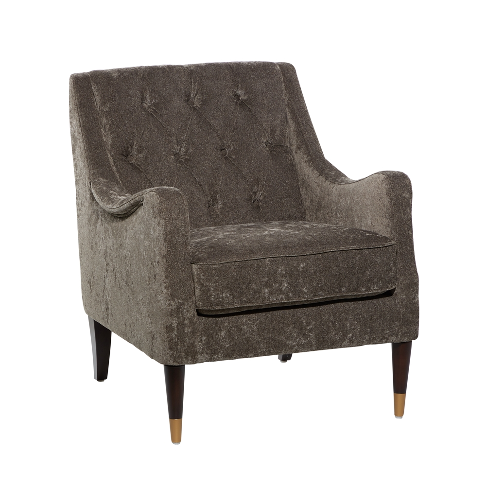 Grayson Lane 1 Modern Brown Polyester Blend Accent Chair 2 Grayson Lane 1 Modern Brown Polyester Blend Accent Chair - Image 2