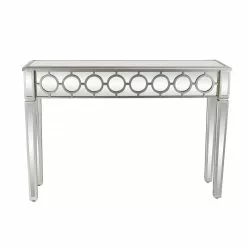 Grayson Lane 32 In. X 47 In. Glam Console Table Silver Wood -GRAYSON LANE SHOP 330857988 MainImage 001
