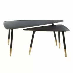 Grayson Lane Black Metal Accent Table - Set Of 2