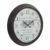 Grayson Lane Analog 28-in X 28-in Brown Round Wall Standard Clock