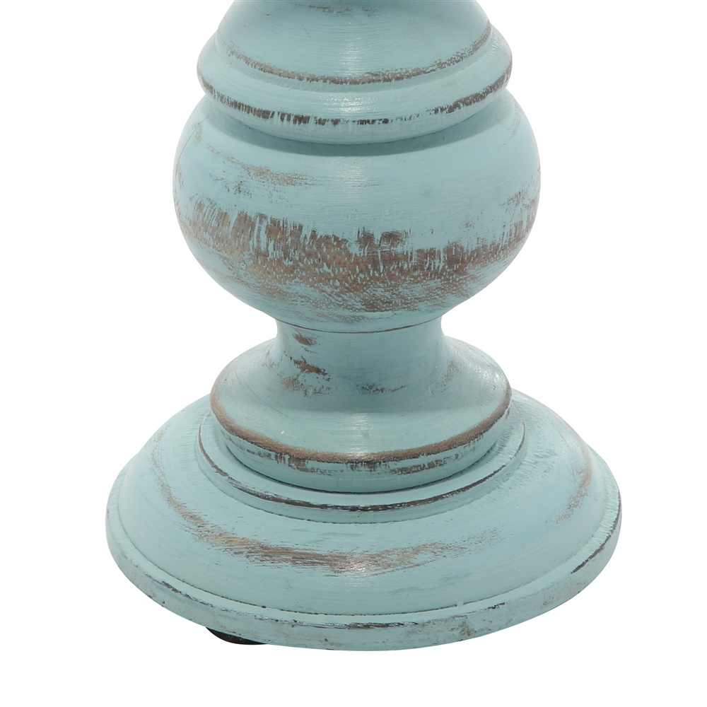 Grayson Lane 3-Candle Pillar Holder - 6-in, 8-in, 10-in -Light Blue Mango Wood 1 Grayson Lane 3-Candle Pillar Holder - 6-in, 8-in, 10-in -Light Blue Mango Wood
