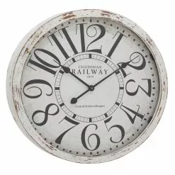 Grayson Lane Analog 24-in X 24-in White Round Vintage Wall Standard Clock -GRAYSON LANE SHOP 330858169 MainImage 001