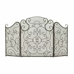 Grayson Lane Traditional Fireplace Screen - Black Metal - 35-in X 52-in -GRAYSON LANE SHOP 330858205 AlternateImage4
